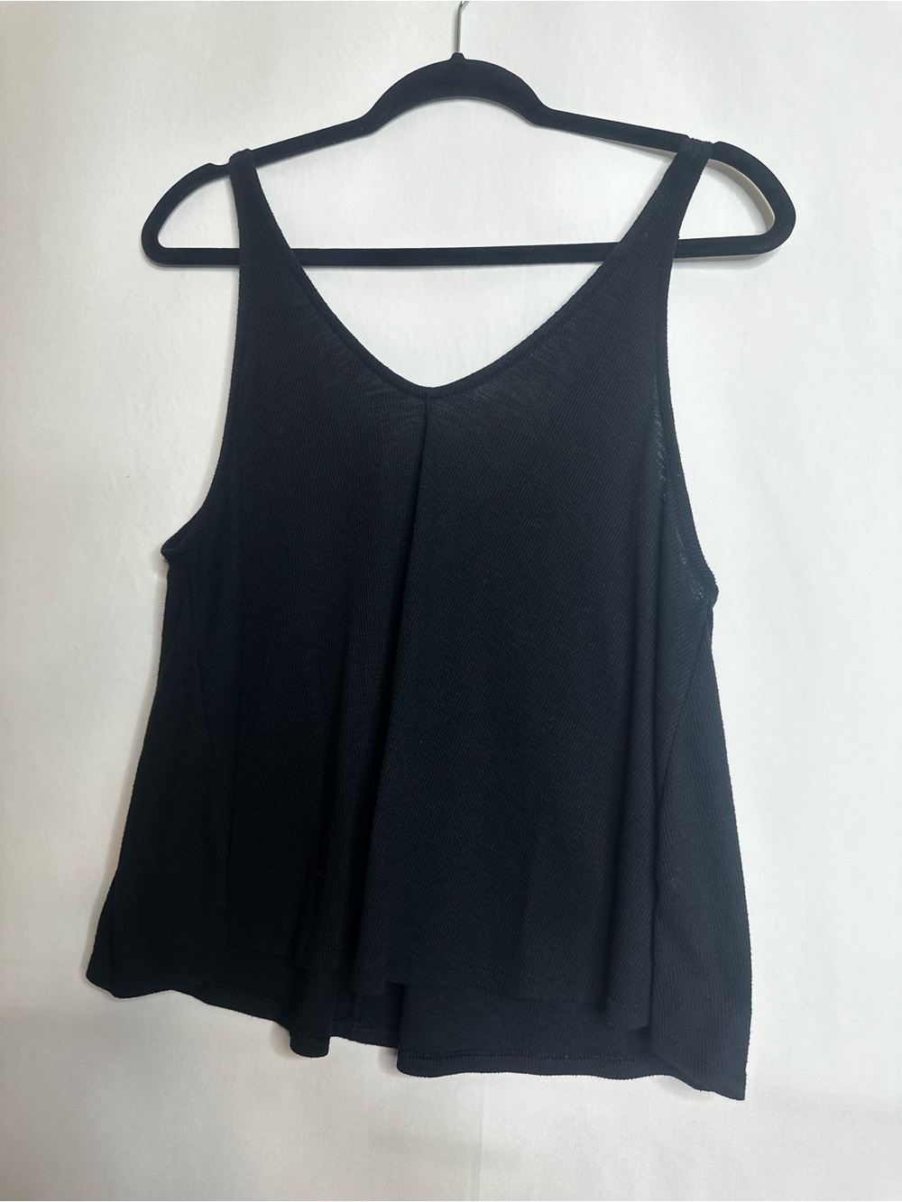 Free People Black V-Neck Swing Tank